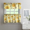thumbnail image 2 of Vintage Floral Farmhouse Curtains 24" Short - 3 Panel Boho Country Set with Rustic Wildflowers, Rod Pocket, 2 of 6