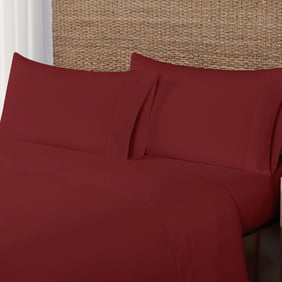 COASTAL LIVING Solid Lighthouse Red 3-Piece Twin Sheet Set