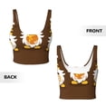 thumbnail image 5 of Fotbe Gnomes With Honey Pattern Womens' Sports Bra Longline Wirefree Padded with Medium Support Sports Moisture-Wicking Workou Vest,Tank Top-XX-Large, 5 of 7