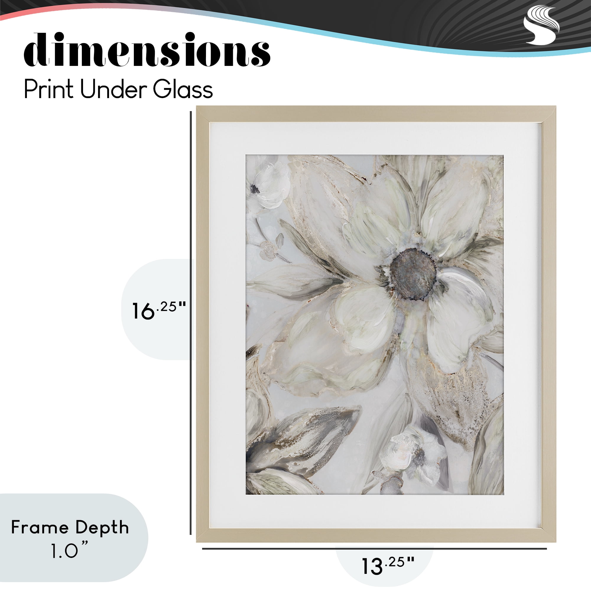Stupell Industries Sandstone Tone Blooms Birch Framed Print Under Glass, design by Carol Robinson