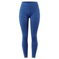 thumbnail image 5 of AWZXDE Honeycomb Texture Yoga Pants with Pockets High Waist Compression Workout Leggings for Women Sweat-Wicking Blue,M, 5 of 8