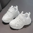 thumbnail image 3 of Xudanell Kids Basketball Shoes Seasonal Casual Shoes Star Lace up Thick Soled Sports Shoes Baby Boy Shoes White, 3 of 8