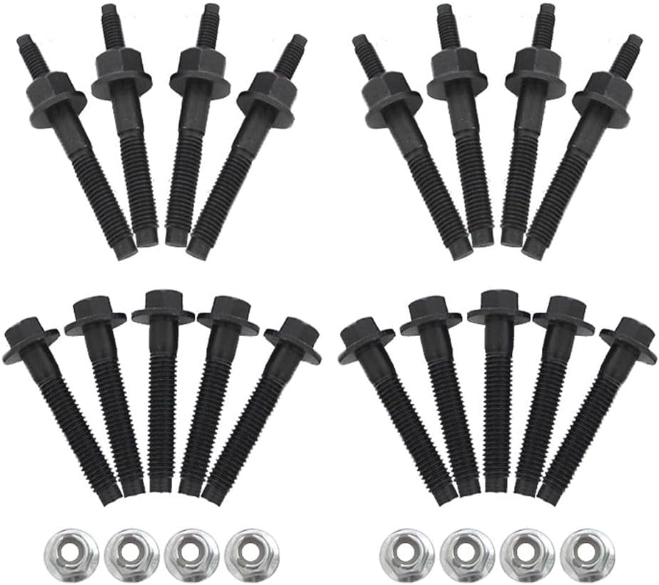 Exhaust Manifold Gasket Repair Set with Bolts Studs and Nuts for 2009-2018 Chrysler 300 Jeep Grand Cherokee for 2009-2018 Dodge Challenger Charger Durango Ram 1500 2500 3500 5.7L