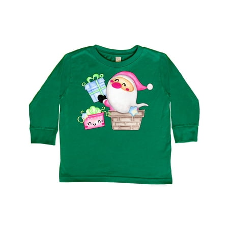 

Inktastic Santa Delivering Christmas Presents Gift Toddler Boy or Toddler Girl Long Sleeve T-Shirt