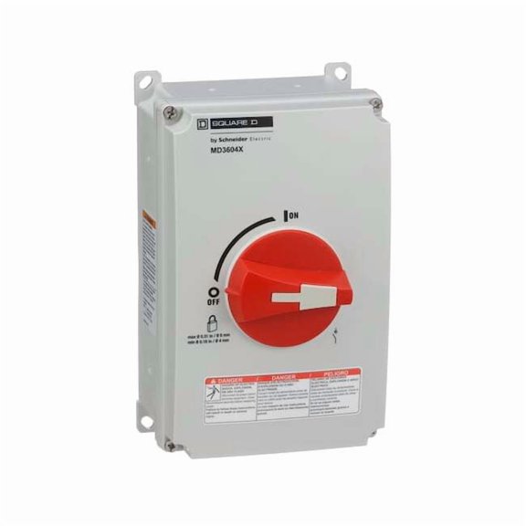 Square D Disconnect Switch,60A,600VAC,3PH MD3604X