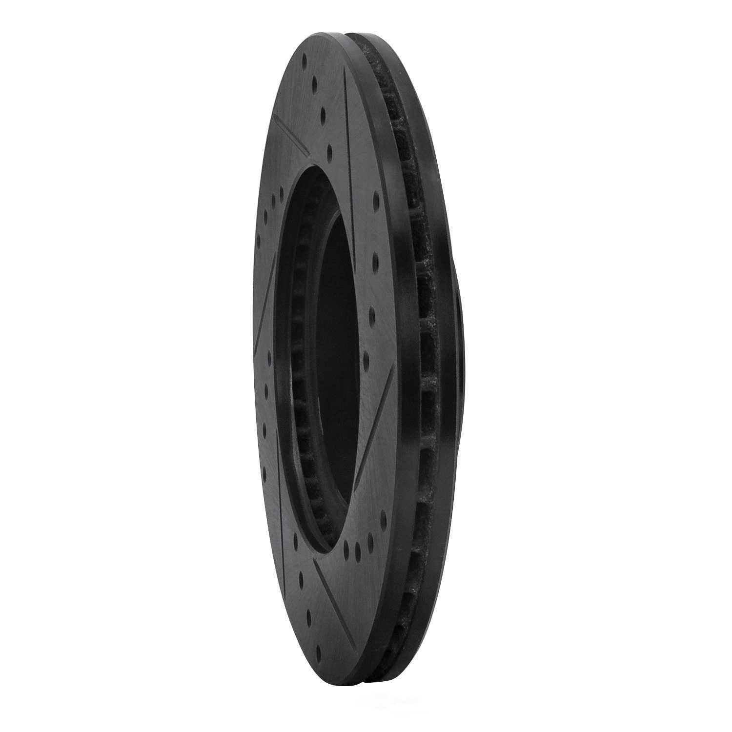 Dynamic Friction Company 633-80036L DFC Brake Rotor - Drilled And Slotted - Black