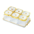 thumbnail image 4 of WeiLaiKeQi Condiment Jar with Tray 6 Grids Condiment Canisters for Candy Condiment Clear, 4 of 9