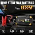 thumbnail image 6 of VTOMAN V8 Plus Car Jump Starter, 3500A Peak 12V Lithium Battery Booster Pack (9.0L Gas & 8.5L Diesel), Portable Jump Box (44.4Wh)with Jumper Cables, 6 of 8