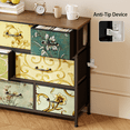 thumbnail image 5 of Satifur Console Table 8 Drawer Dresser with Retro Floral Pattern Drawer Dresser for Bedroom Living Room 31.5"H, 5 of 6