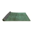 thumbnail image 2 of Ahgly Company Indoor Round Oriental Turquoise Blue Industrial Area Rugs, 3' Round, 2 of 4