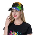 thumbnail image 2 of Baseball Cap, Rainbow Sunflower Heart Trucker Hats Women Dad Hat for Workouts - Baseball hat Adjustable Size, 2 of 7