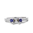 thumbnail image 2 of Princess Sapphire & Diamond Engagement Ring Setting 14K, 2 of 2