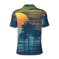 thumbnail image 4 of Rocae Palm Trees for Men's Short Sleeve Polo Shirt, Quick Drying Performance Moisture Wicking Sports Men's Golf Shirt, 4 of 9