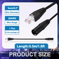 thumbnail image 2 of 3 Pin XLR Male to RJ45 Male Adapter Cable, 1pcs 1.6ft XLR Microphone Cable, 2 of 6