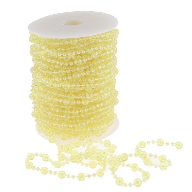de Hebras de Cadena con de , Manualidades DIY, , Escenario, Ropa, Cinturón, Diadema, Decoración, 20 66 Pies Amarillo Yotijar guirnalda de perlas