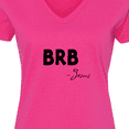 thumbnail image 4 of Inktastic Easter BRB Jesus Women's V-Neck T-Shirt, 4 of 5
