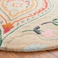 thumbnail image 3 of SAFAVIEH Bella Meriel Southwestern Wool Area Rug, Beige/Blue, 5' x 5' Round, 3 of 10