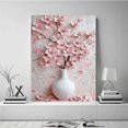 thumbnail image 6 of Teal Orange Abstract Flower Canvas Wall Art,Modern Floral Prints for Living Room Bedroom Bathroom Home Decor,Framed Ready to Hang-12"L x 8"W, 6 of 10