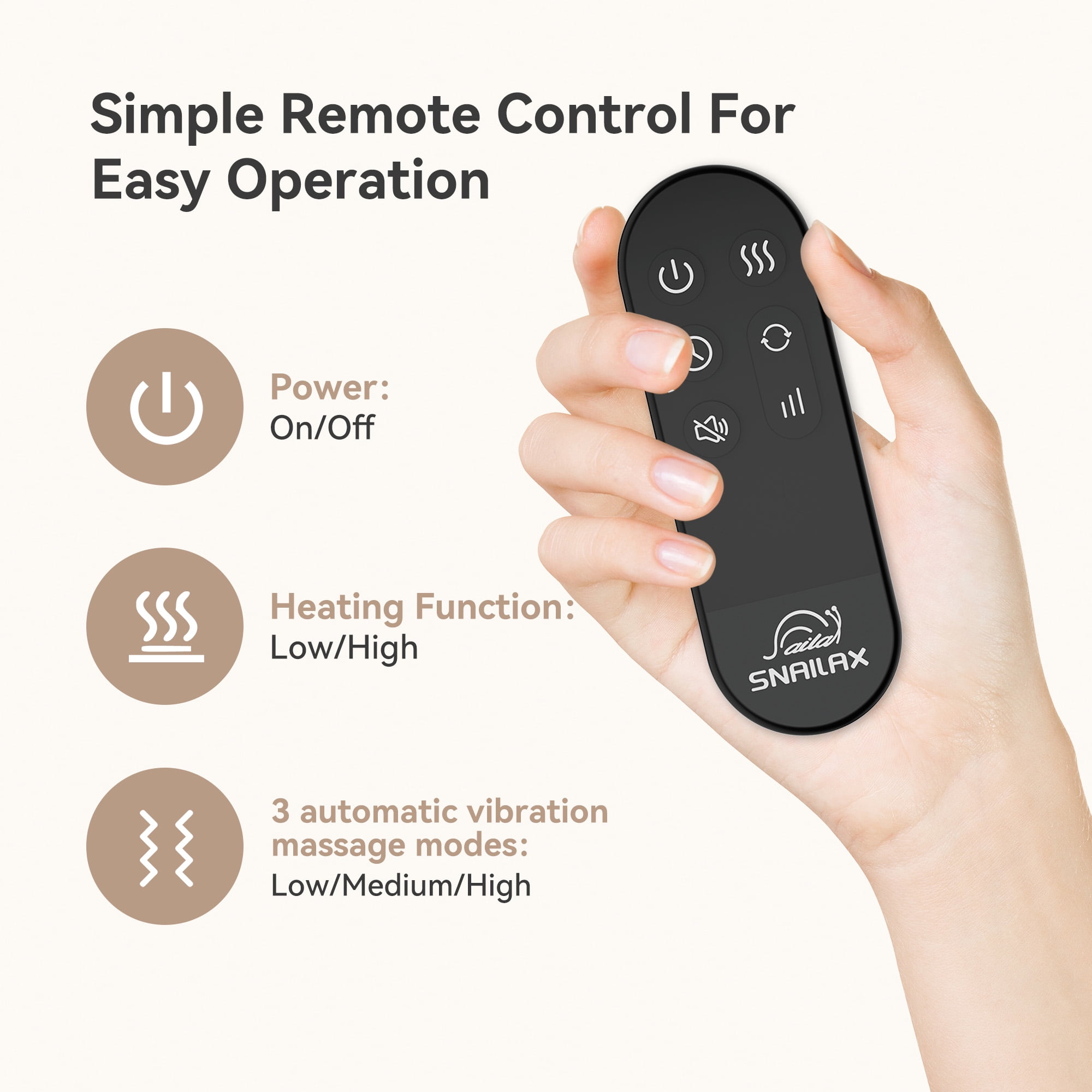 Vibration Foot Massager with Heat, Snailax foot Warmer with App Control, Gifts