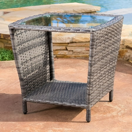 Theron Wicker Side Table
