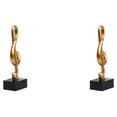 thumbnail image 2 of Injueey Estatua de música, escultura para el hogar, figurita con temática Musical, estantes para Piano, mesita de noche de arte de resina, Tipo 1 2Conjunto, 2 of 6