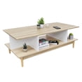 thumbnail image 1 of Mesa de Centro Relan Bari con Entrepaños Blanca y Beige, 1 of 6