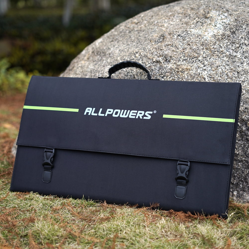 ALLPOWERS 140 Watt Folding Solar Panel Kit, Portable Solar Generator Charger with Adjustable Kickstand, Portable Solar Panel for Camping, RV, Boat, Power Station, Laptop, Home, Power Outage