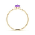 thumbnail image 2 of Angara Rings - Natural Round Amethyst Stackable Ring in 14K Yellow Gold for Women (Size-5mm) | February Birthstone Jewelry, Birthday, Anniversary, Jewelry Gift for Women, 2 of 8