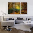 thumbnail image 2 of ARTCANVAS On the River Greta - Lake District, England Canvas Art Print by John Atkinson Grimshaw - Size: 60" x 40" (1.50" Deep) (3-Piece), 2 of 9