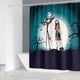 thumbnail image 2 of Juego de 4 cortinas de ducha de pesadilla antes de Navidad, zombie, novia, Jack, decoración de Halloween para baño infantil con 12 ganchos para cortinas para baño, impermeables, 2 of 7