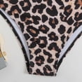 thumbnail image 7 of WhouRiu Big Girls Swimsuit Leopard Prints One Piece Strappy Bikini for Teen Beach Resort Seaside Hot Spring Swimwear Brown,Size 11-12 Y, 7 of 7