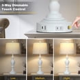 thumbnail image 3 of Lolikit 28" Table Lamp Set of 2 Modern Farmhouse 3-Way Dimmable Touch Lamp Bedside Nightstand Lamps with USB A+C Ports & AC Outlet for Bedroom Living Room, 3 of 6