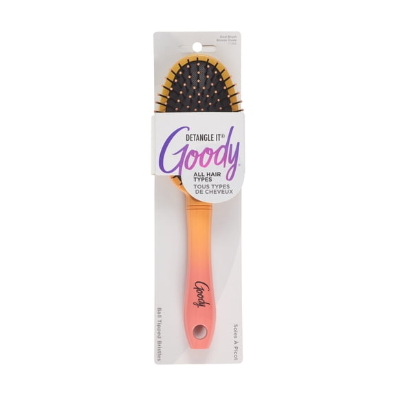 Goody Dream Detangle Oval Hair Brush, Flexible Bristles for Detangling and Styling, All Hair Types, Ombre, 1 Ct