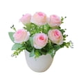 thumbnail image 5 of SPRING PARK Artificial Fake Flowers Silk Artificial Roses Wedding Flowers Bouquets Home Office Party Meeting Room Decoration, 5 of 7