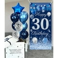 thumbnail image 3 of BIRLON 30th Birthday Decorations, Men Birthday Party Supplies, Happy Birthday Poster and Pennants, Blue Balloon, Silver Balloon, Happy Birthday Printed Balloon(Blue Silver), 3 of 5