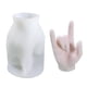 thumbnail image 3 of Moldes de silicona para velas con gestos de manos, figuras en 3D con gestos de manos para jabón, velas, yeso de París, forma festiva de arte - 125x85x59mm Macarena Moldes para hacer velas, 3 of 8