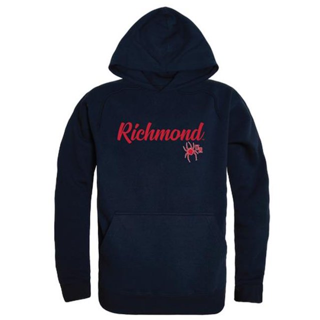 W Republic 558-145-NVY-01 Men Richmond Spiders Script Hoodie, Navy - Small