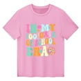 thumbnail image 5 of Coerni Toddler Girls Casual Loose Top Novelty Printed Back to School Short Sleeve Cotton Crewneck T Shirt Blouse for Kids, 5 of 7