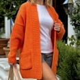 thumbnail image 2 of Sweaters for women Women's 2024 New Women's Sweater Loose Plus Size Knitted Cardigan Jacket Long Sleeved Top christmas sweater women, 2 of 8