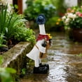 thumbnail image 4 of Estatua de resina de jardinero con maceta para decorar el jardín, adorno exterior interior resistente a la intemperie, estantería pintada a mano o acento de patio, 4 of 6