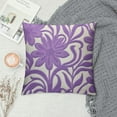 thumbnail image 2 of RUIYC  Farmhouse Floral Leaves Decorative Throw Pillow Cover , Boho Tufted Flowers Pattern Chic Cushion Case for Couch Bed Sofa Living Room (Lavender), 2 of 5