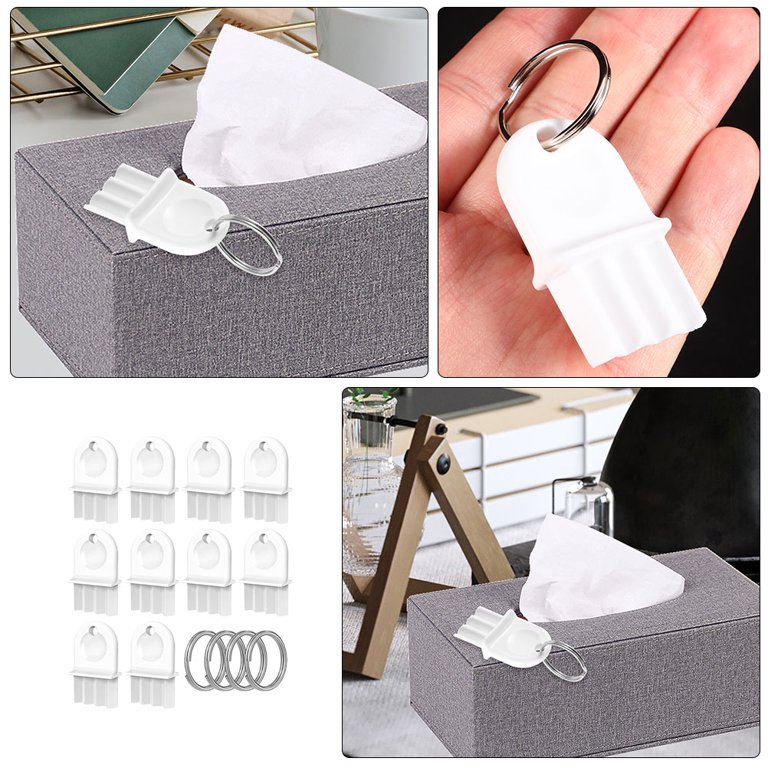 LEORX 1 Set Toilet Paper Dispenser Key for Adults in White Plastic