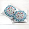thumbnail image 6 of Ambesonne Teal Throw Pillow Cover 2 Pack, Turkish Tulip Floral Art, 18", Teal Red White, 6 of 7