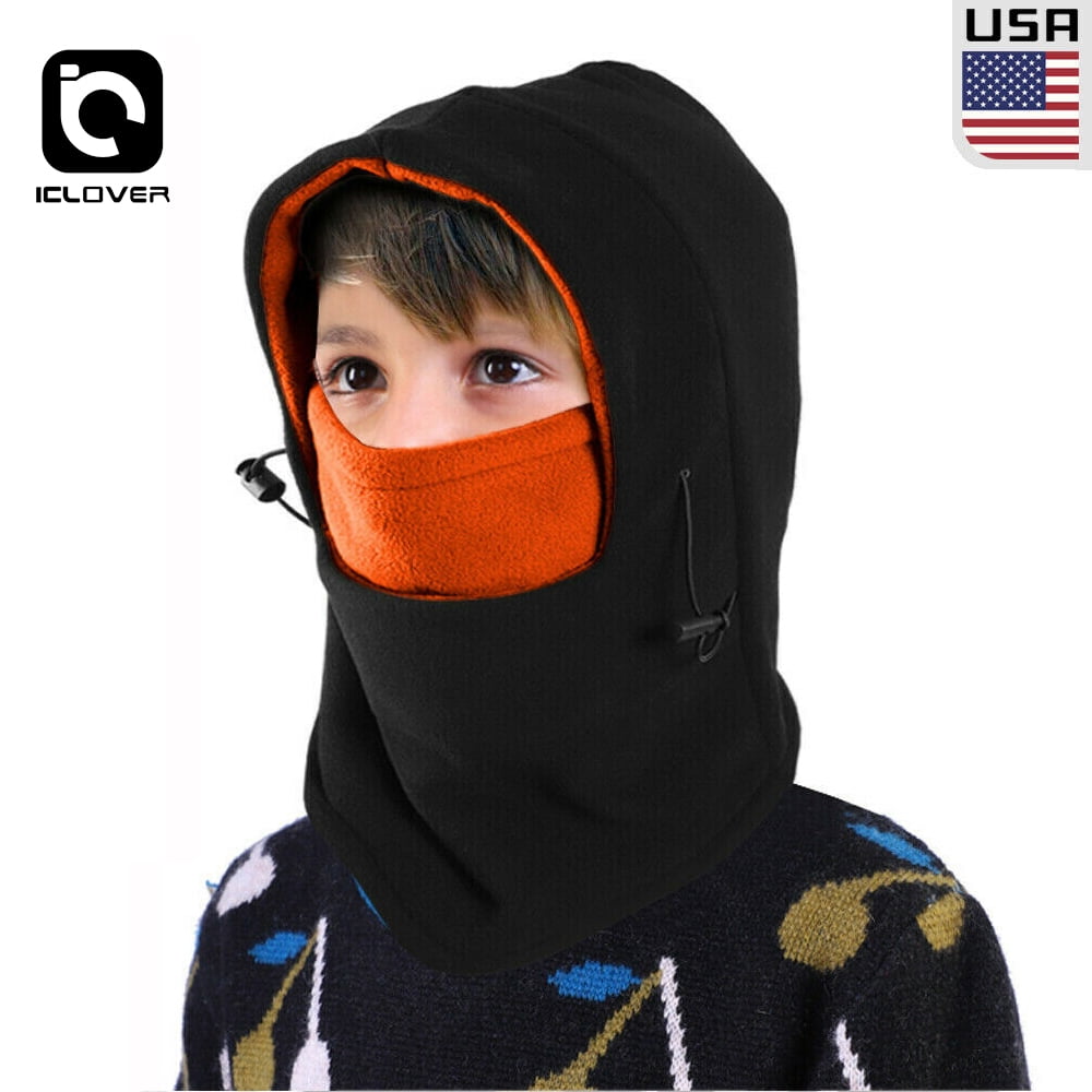 Fleece Winter Balaclava Ski Motorcycle Neck Face Mask Hood Hat Windproof Cap 