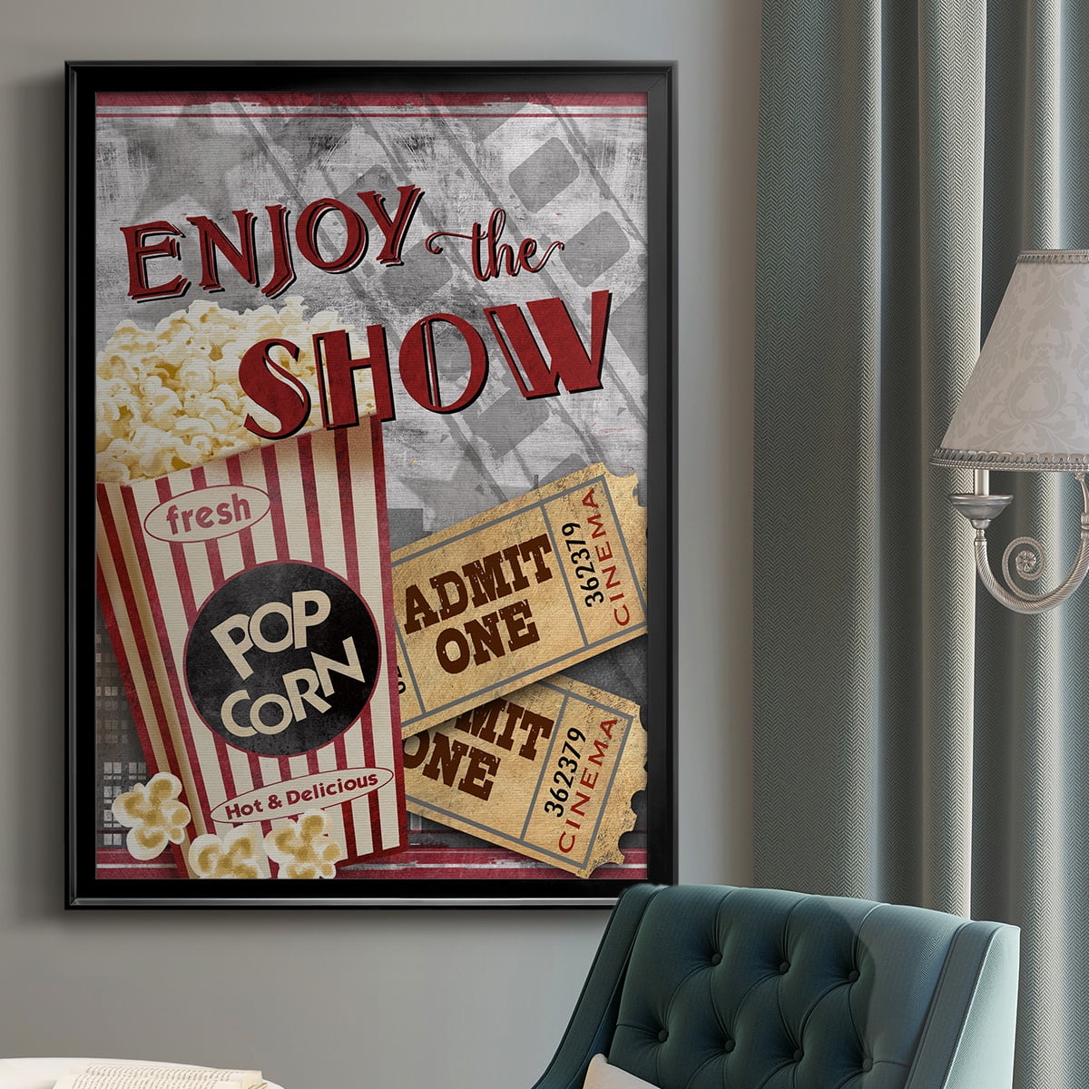 Movie Night I Premium Framed Print - Ready to Hang