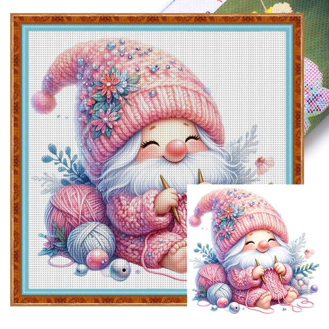 Hilo algodón ecológico bordado Bsvklp 11CT 3 hebras impresión 45*45cm suéter tejido kit serie dibujos animados punto cruz