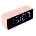 thumbnail image 2 of Reloj despertador Altavoz Bluetooth Vevor sin distorsión carga USB espejo pantalla reloj Digital portátil Altavoz inalámbrico rosa, 2 of 5