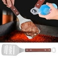 thumbnail image 1 of Fiudx Espátula Antiadherente de Acero Inoxidable para Barbacoa, Mango de Madera con Abrebotellas, Multiusos para Asar y Freír, Fácil de Limpiar, Perfecta para Camping y Fiestas, 41,5 X 9 X 2 Cm, 1 of 6