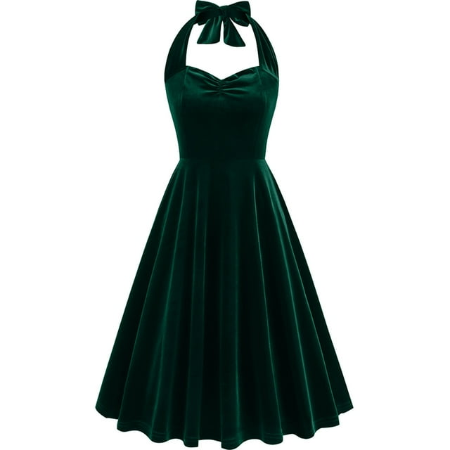 adviicd Robes Formelles pour Femmes Robe Formelle pour Femmes Fente Latérale Col en V à Volants Robe Longue Maxi Cocktail Verte,m