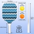 thumbnail image 3 of Pickleball Paddles Set Of 1, Fiberglass Surface, Colorful Lines Print, 1 Paddle, 2 Balls & Bag, 3 of 5